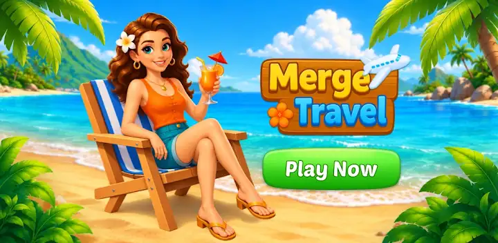 Merge Travel: Build Dream Town — Android game banner