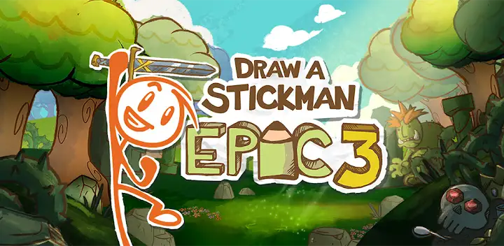 Draw a Stickman: EPIC 3 — Android game banner