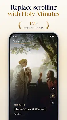 Holy Minutes: Bible Scrolling screenshot 1