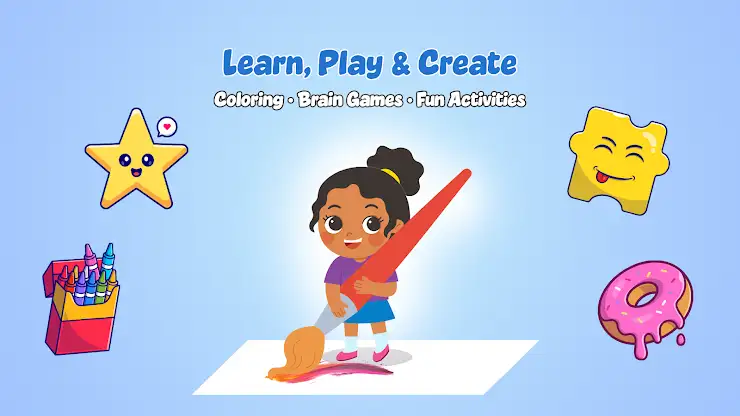 Kids Coloring & Brain games screenshot 7