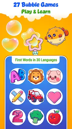 Bubble Pop games for kids screenshot 1