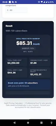 SaaS Pricing Calculator screenshot 5