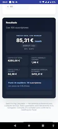 SaaS Pricing Calculator screenshot 6