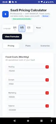 SaaS Pricing Calculator screenshot 2