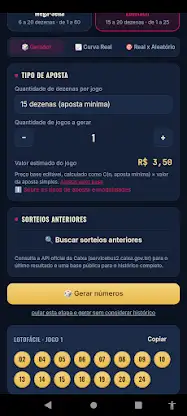 LotoMix — Gerador de Loteria screenshot 2
