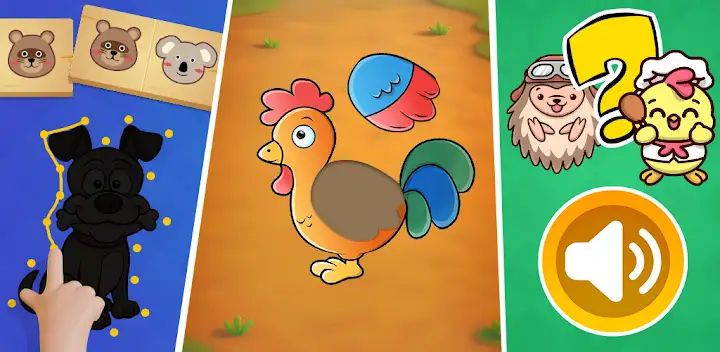 Toddler puzzles - Animal games — Android game banner