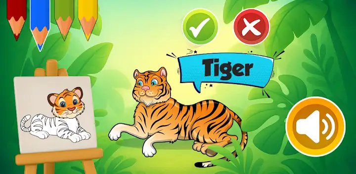 Kids puzzle games. Animal game — Android game banner