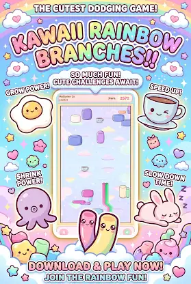 Kawaii Rainbow Branches!! screenshot 1