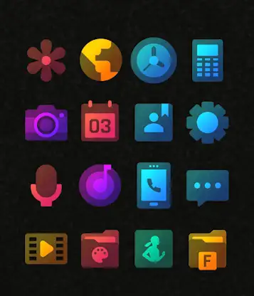 Colorful Transparent Icon Pack screenshot 1