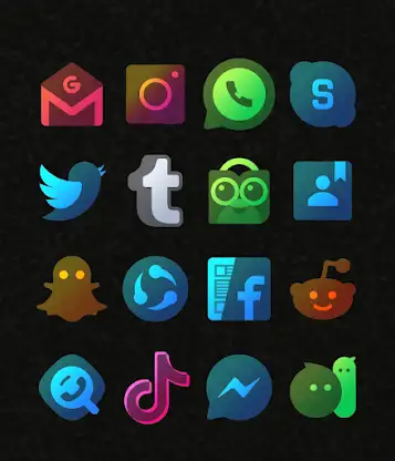 Colorful Transparent Icon Pack screenshot 3