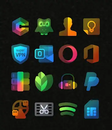 Colorful Transparent Icon Pack screenshot 5