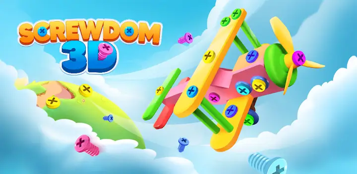 Screwdom 3D — Android game banner