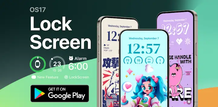 iLock - Lock Screen OS 17 — Android app banner