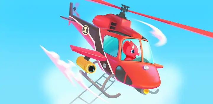 Dinosaur Helicopter Kids Games — Android game banner