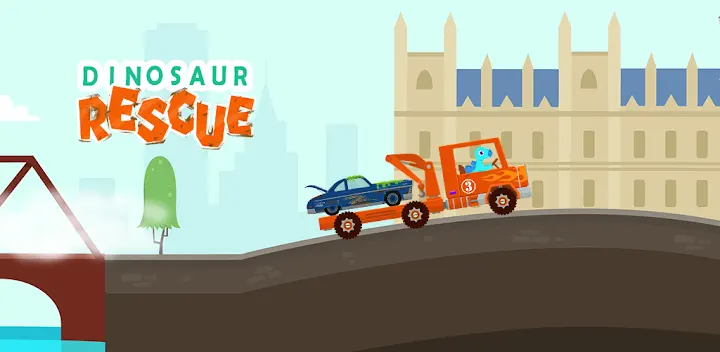 Dinosaur Rescue Truck Games — Android game banner