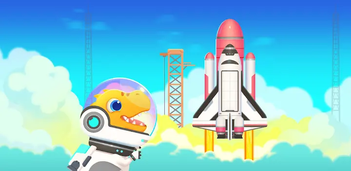 Dinosaur Rocket Games for kids — Android game banner
