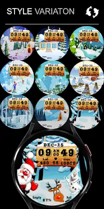 Christmas Watch Face & Santa screenshot 4
