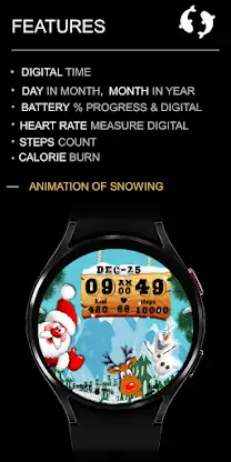 Christmas Watch Face & Santa screenshot 7