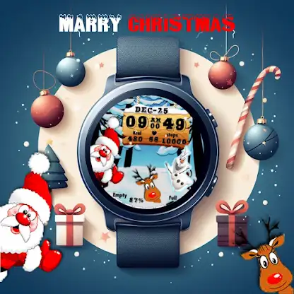 Christmas Watch Face & Santa screenshot 2