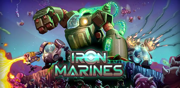 Iron Marines Offline Strategy — Android game banner