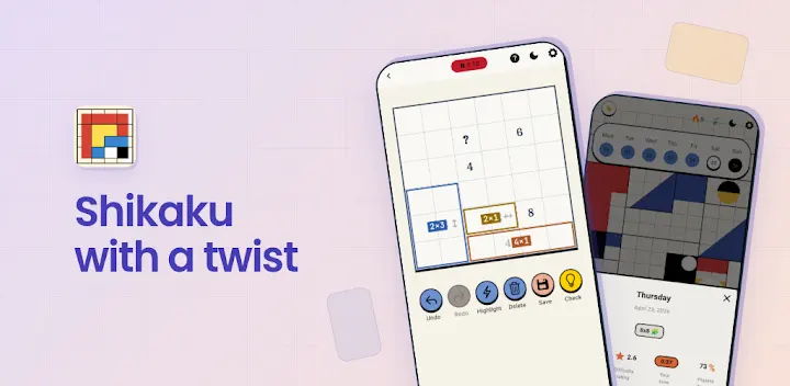 Shikaku Twist Rectangle Puzzle — Android game banner
