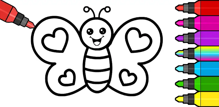 Kids Coloring Pages & Book — Android game banner