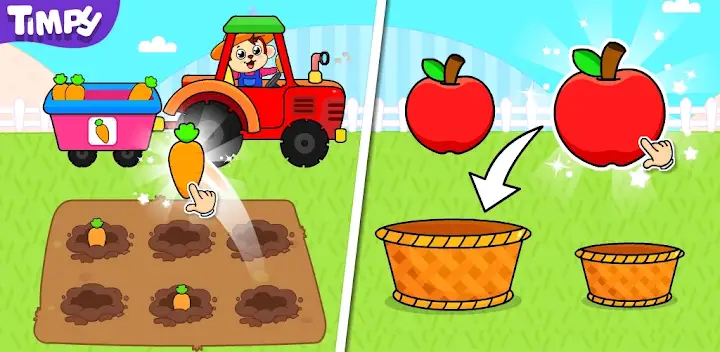 Timpy Kids Animal Farm Games — Android game banner