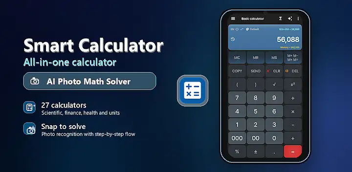 Smart Calculator: Photo Math — Android app banner