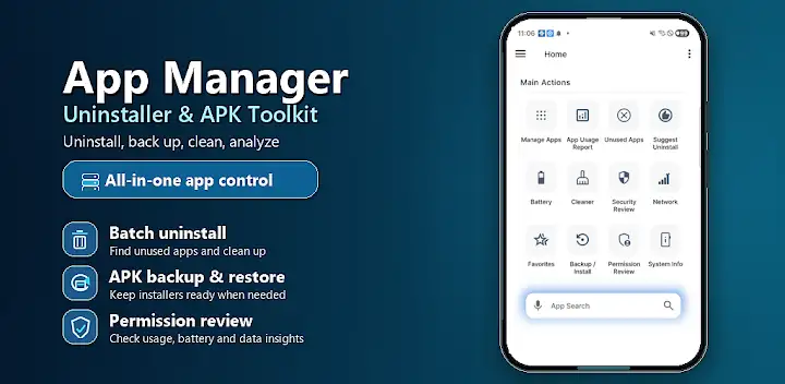 App Manager: Uninstaller & APK — Android app banner