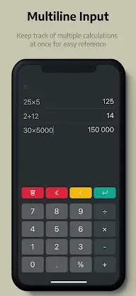 Calc: Multiline calculator screenshot 1