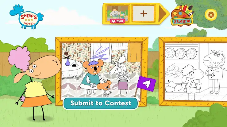 Sheep’s Hotel: Coloring Book screenshot 1