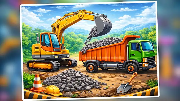 kids Truck JCB Game screenshot 2
