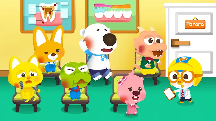 Pororo Dentist - Kids Job Game screenshot 2