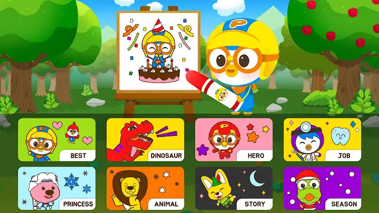 Pororo Coloring Book - Sketch screenshot 1