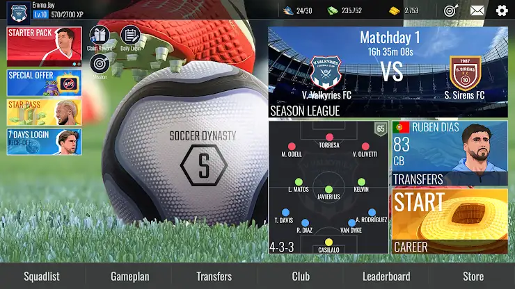 Soccer Dynasty: Club Manager screenshot 1