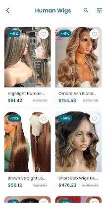 Wigs Human Hair Shopping App screenshot 3