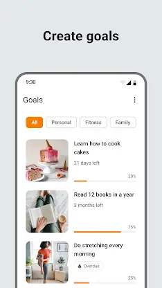 Goals planner screenshot 1