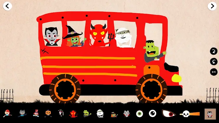 Labo Halloween Car-Kids Game screenshot 1