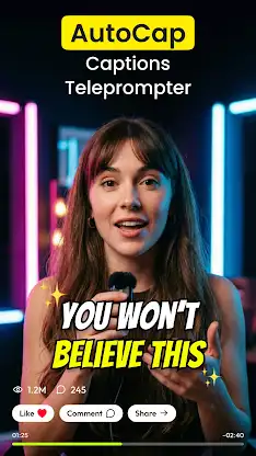 AutoCap Captions Teleprompter screenshot 1