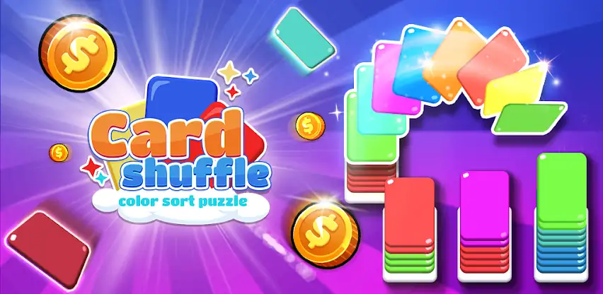 Card Shuffle Color Sort Puzzle screenshot 1