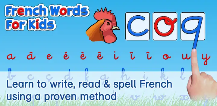 French Words for Kids — Android app banner