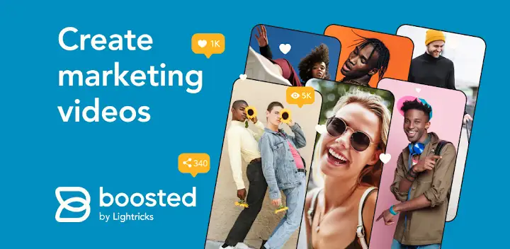 Boosted Ad Maker by Lightricks — Android app banner