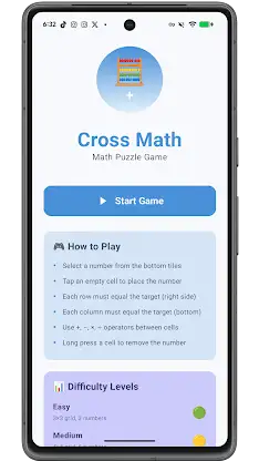 CrossMath: Math Puzzle Game screenshot 1