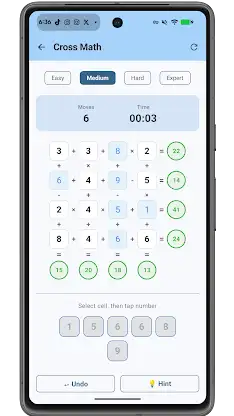 CrossMath: Math Puzzle Game screenshot 3