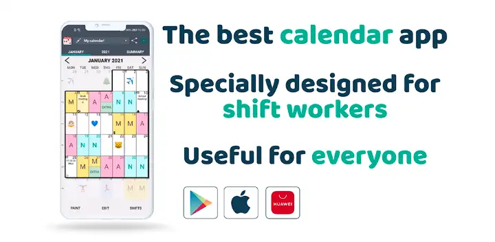 Work Shift Calendar — Android app banner