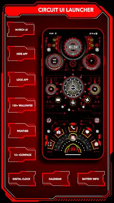 Circuit UI Launcher - AppLock screenshot 1