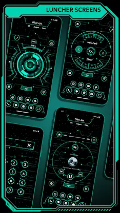 Futuristic Launcher 3 - HiTech screenshot 2