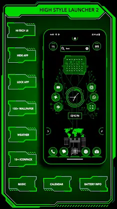 High Style Launcher 2 - Hitech screenshot 1