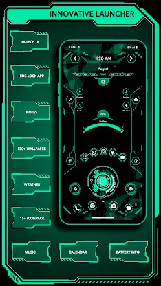Hi-tech Innovative Launcher screenshot 1