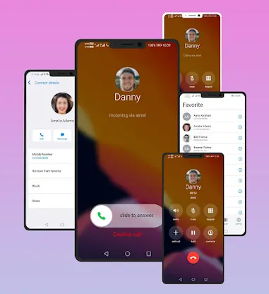 iCall Dialer Screen & Contacts screenshot 2